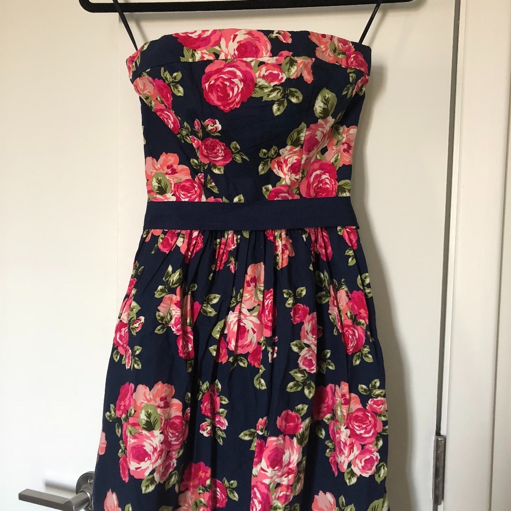 Strapless Floral Sundress